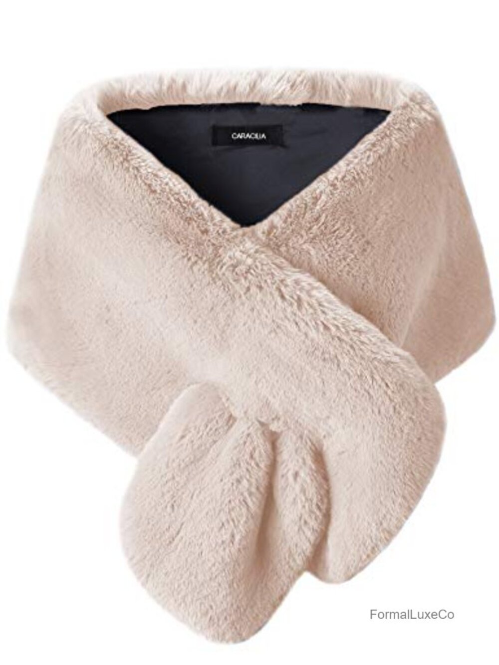Luxury Faux Fur Shawl Wrap Cape for Wedding Party